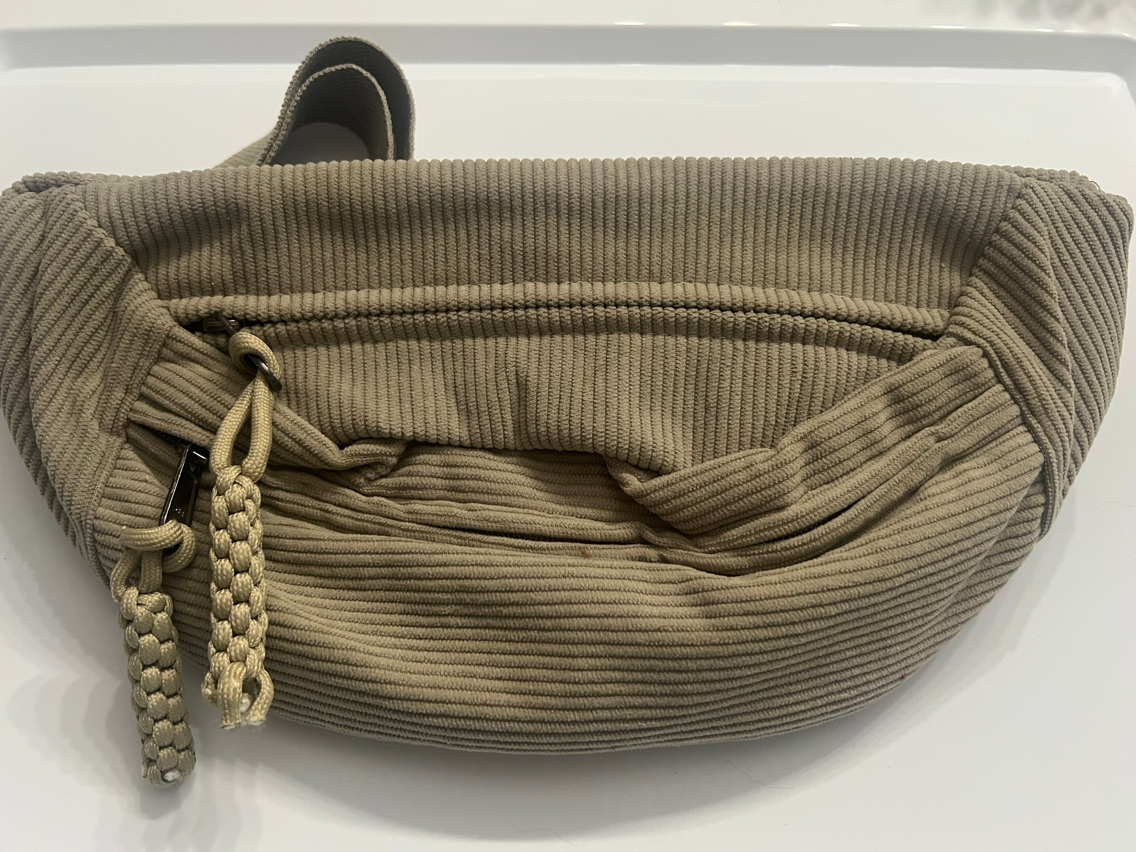 Crossbody corduroy and leopard